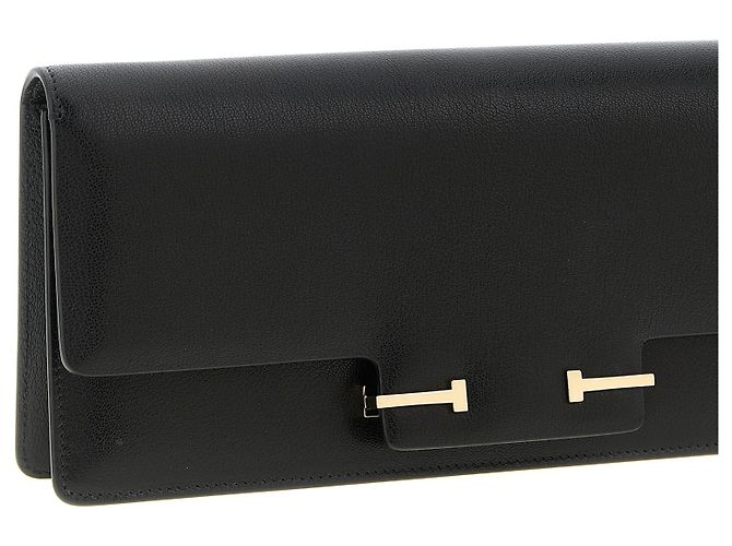 Tom Ford Borsa a tracolla in pelle di capra nera - vista 3