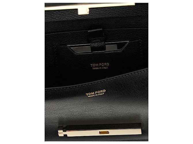 Tom Ford Borsa a tracolla in pelle di capra nera - vista 4