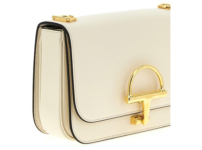 Gucci Borsa a tracolla in pelle di vitello bianca - vista 3