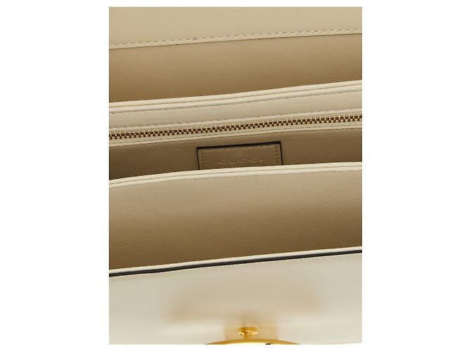 Gucci Borsa a tracolla in pelle di vitello bianca - vista 4