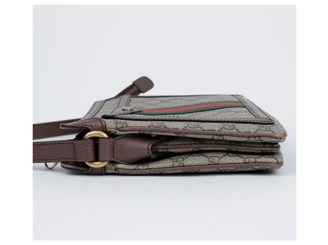 Gucci Borsa a tracolla Ophidia Medium Ebony Beige - vista 4