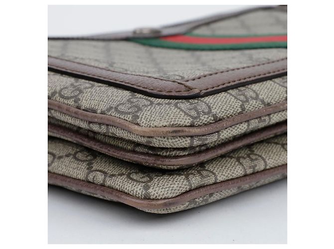 Gucci Borsa a tracolla Ophidia Medium Ebony Beige - vista 5