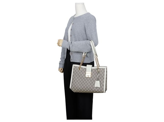 Gucci Padlock GG Medium Schultertasche Weiß - Ansicht 20