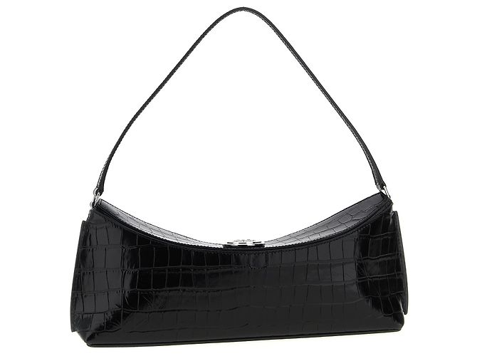 Jacquemus Borsa a spalla in vitello nero - vista 2