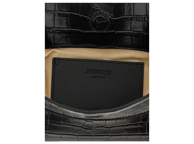 Jacquemus Borsa a spalla in vitello nero - vista 4