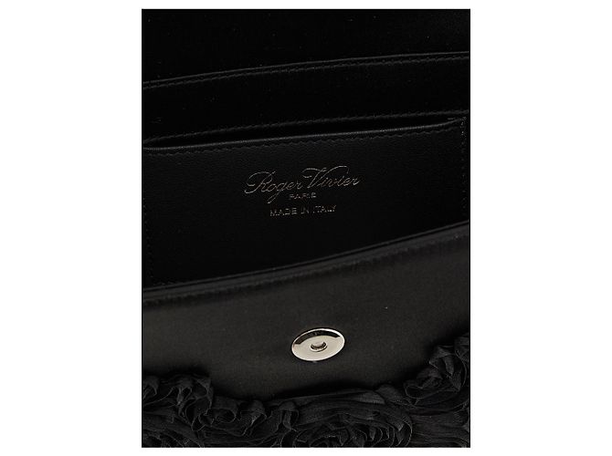 Roger Vivier Clutch in viscosa nera - vista 4