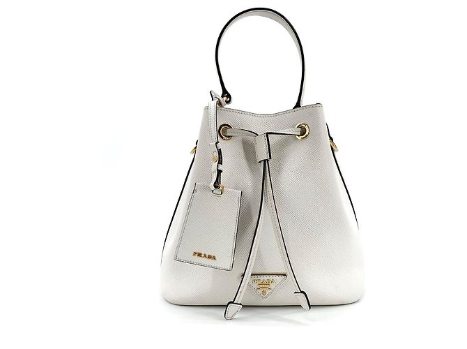 Prada Saffiano Bucket Bag mit Dreieckslogo - Ansicht 9