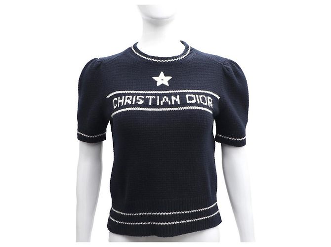 Dior Camisola de manga curta para mulher em lã e cashmere - vista 11