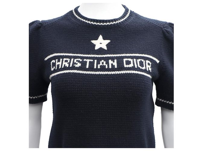 Dior Camisola de manga curta para mulher em lã e cashmere - vista 14
