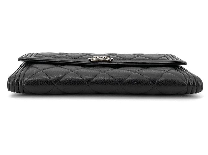 Chanel Boy Long Wallet mit Klappe aus Kalbsleder - Ansicht 7