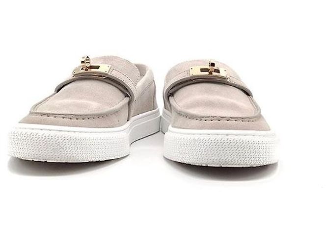 Slip-on Hermès Suede Game Beige - vista 2