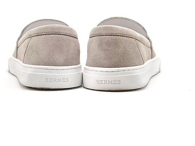 Slip-on Hermès Suede Game Beige - vista 5
