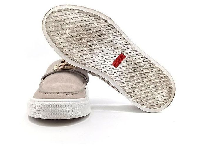 Slip-on Hermès Suede Game Beige - vista 6