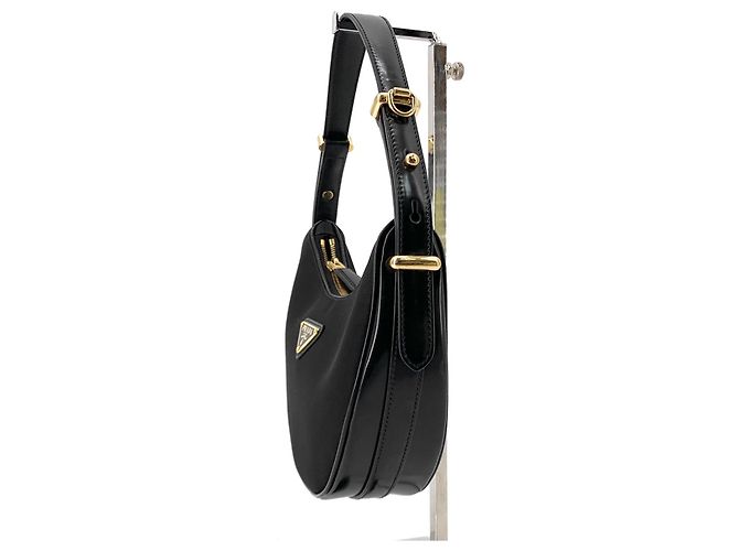 Prada Borsa Hobo Arche Small in pelle spazzolata Borsa a tracolla - vista 12