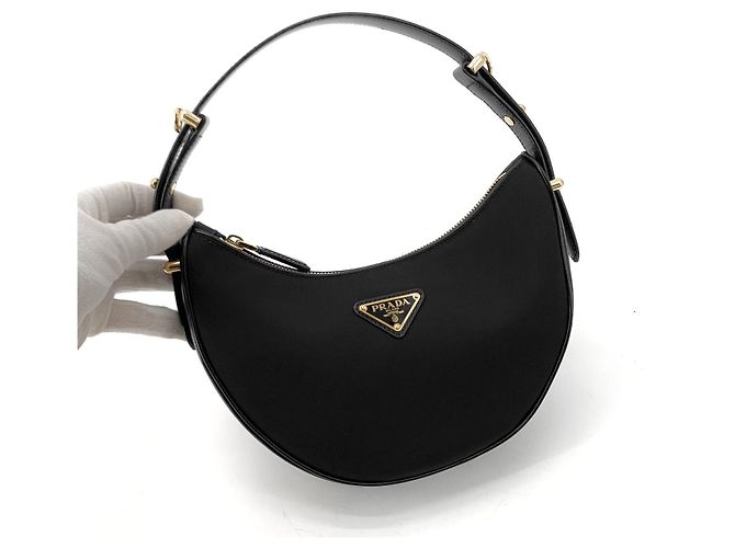 Prada Borsa Hobo Arche Small in pelle spazzolata Borsa a tracolla - vista 2