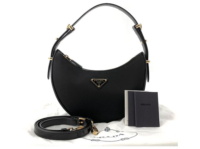Prada Borsa Hobo Arche Small in pelle spazzolata Borsa a tracolla - vista 9