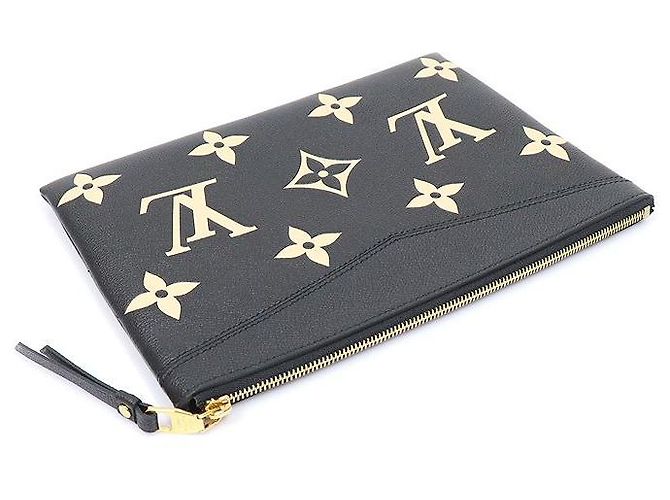 Louis Vuitton Clutch Daily Pouch Monogram Empreinte Bicolore Black Beige - vista 5