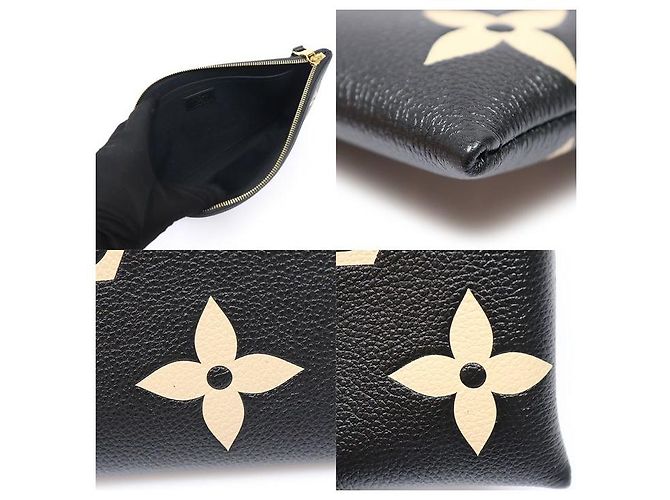 Louis Vuitton Clutch Daily Pouch Monogram Empreinte Bicolore Black Beige - vista 6