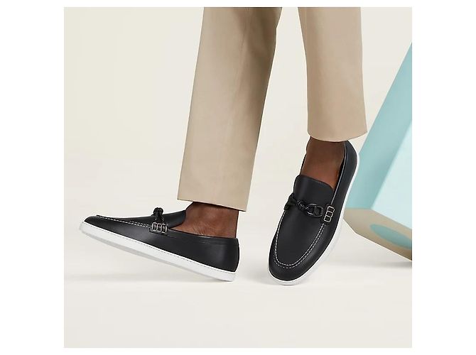 Hermès Mocassini Ignacio da uomo Noir - vista 3