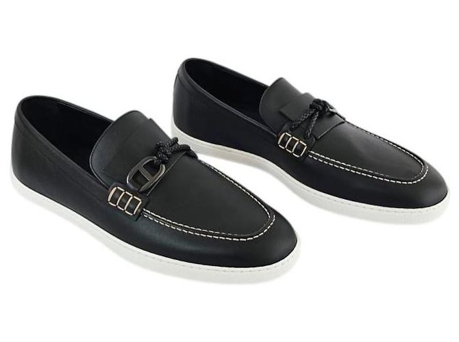 Hermès Mocassini Ignacio da uomo Noir - vista 8