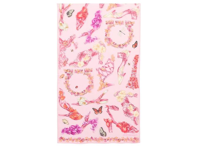 Sciarpa di seta Salvatore Ferragamo Rosa - vista 2