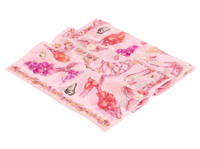 Sciarpa di seta Salvatore Ferragamo Rosa - vista 3