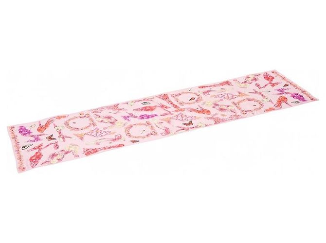 Sciarpa di seta Salvatore Ferragamo Rosa - vista 5