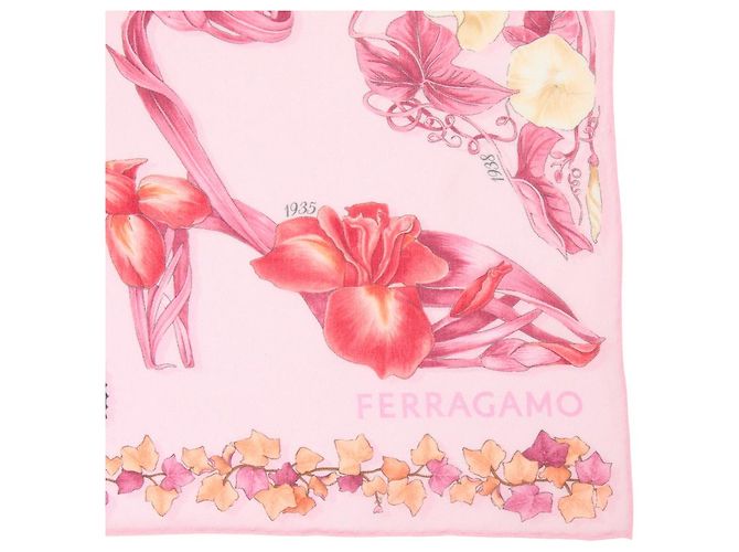 Sciarpa di seta Salvatore Ferragamo Rosa - vista 6