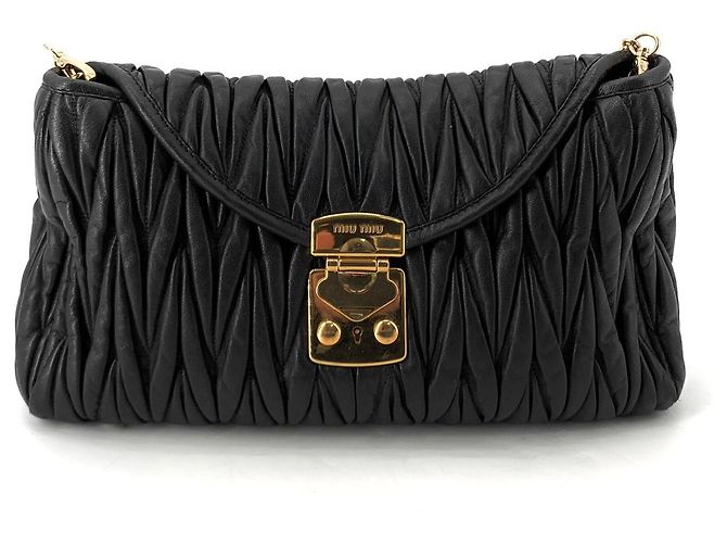 Miu Miu Borsa a tracolla matelassé con catena - vista 2