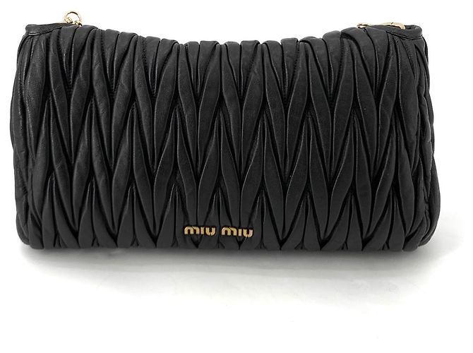 Miu Miu Borsa a tracolla matelassé con catena - vista 3