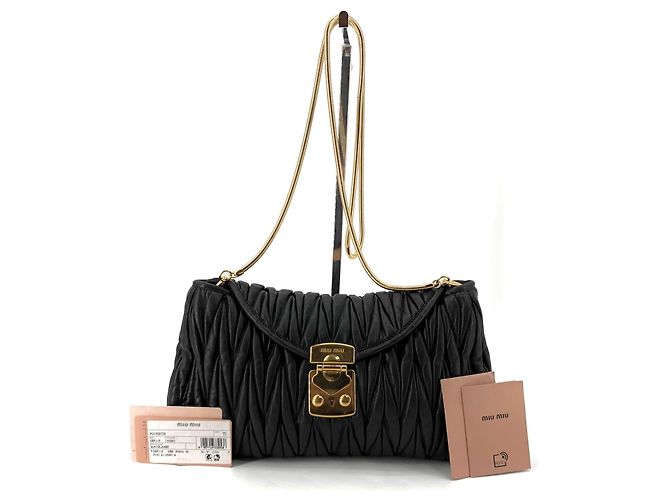 Miu Miu Borsa a tracolla matelassé con catena - vista 8
