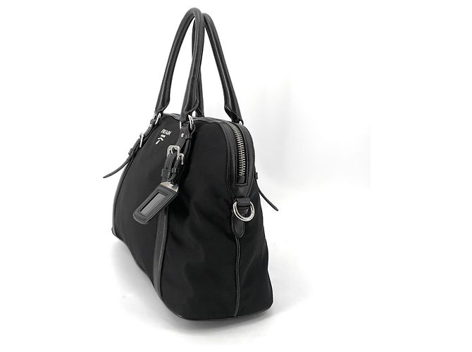 Prada Borsa Tote Dome in Nylon e Vitello Morbido Borsa a Spalla - vista 12