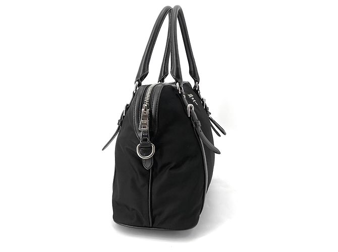 Prada Borsa Tote Dome in Nylon e Vitello Morbido Borsa a Spalla - vista 13