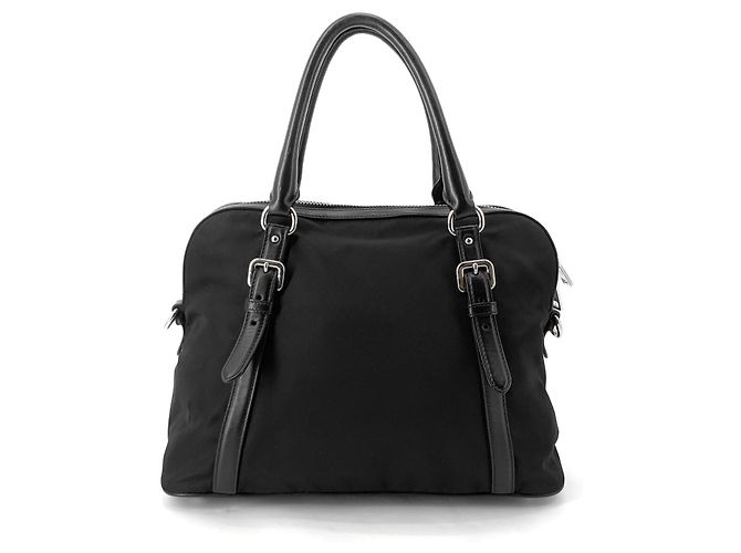 Prada Borsa Tote Dome in Nylon e Vitello Morbido Borsa a Spalla - vista 3