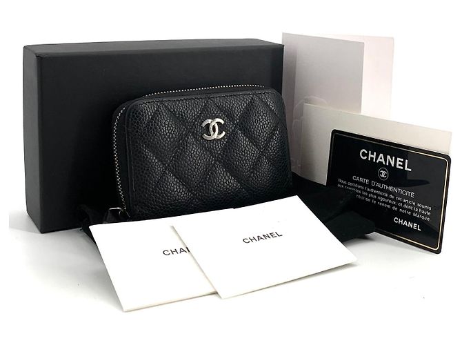 Chanel Tarjetero con cremallera de Caviar - vista 8