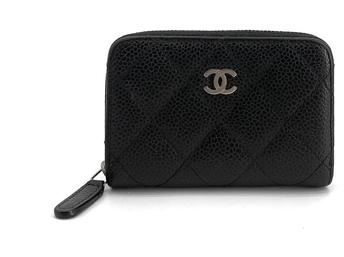 Chanel Tarjetero con cremallera de Caviar - vista 9