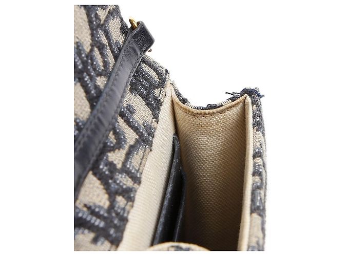 Dior Saddle Verticale Oblique Jacquard Chain Strap Pouch Blau - Ansicht 11