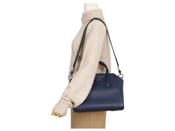 Givenchy Borsa tote e a tracolla Antigona Navy Goat Skin - vista 9