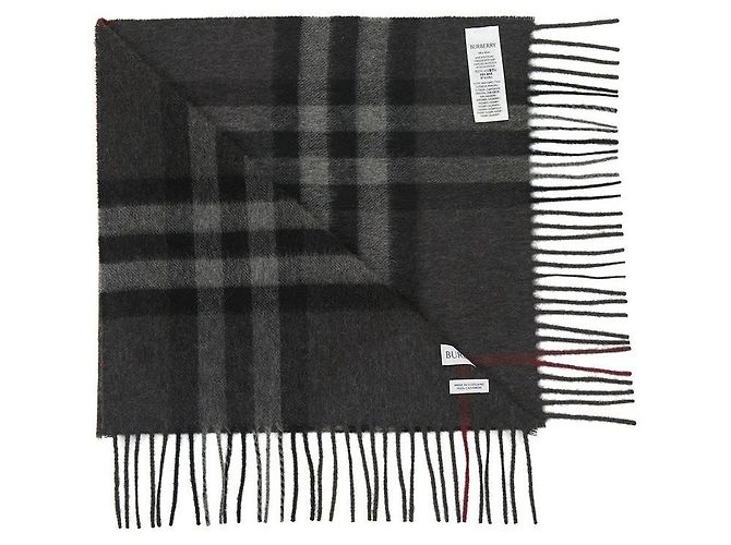Burberry Sciarpa in cashmere a quadri MU GIANT CHK - vista 4