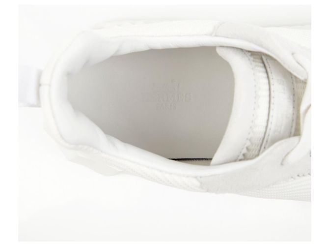 Sneakers Hermès Bouncing White in mesh - vista 11