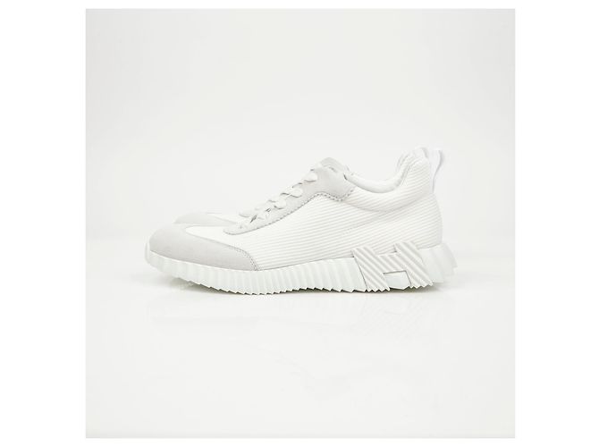 Sneakers Hermès Bouncing White in mesh - vista 5