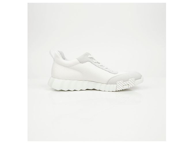 Sneakers Hermès Bouncing White in mesh - vista 7