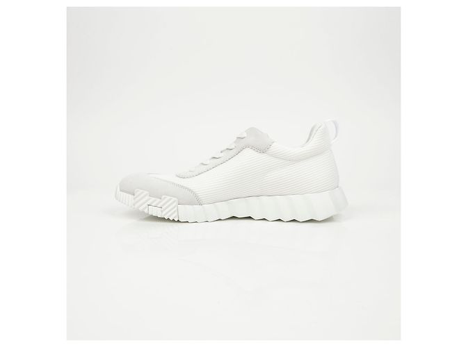 Sneakers Hermès Bouncing White in mesh - vista 8