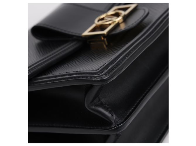 Louis Vuitton Borsa a tracolla Dauphine MM in pelle Epi Nera - vista 11