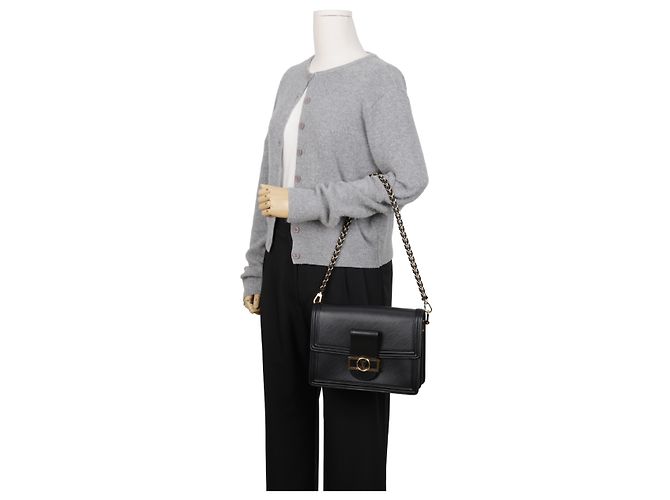 Louis Vuitton Borsa a tracolla Dauphine MM in pelle Epi Nera - vista 17