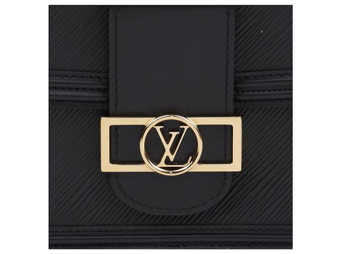 Louis Vuitton Borsa a tracolla Dauphine MM in pelle Epi Nera - vista 3
