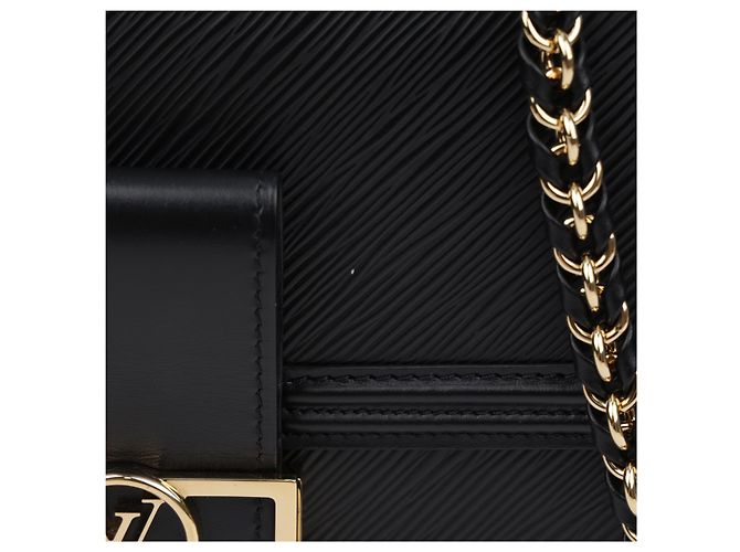 Louis Vuitton Borsa a tracolla Dauphine MM in pelle Epi Nera - vista 4