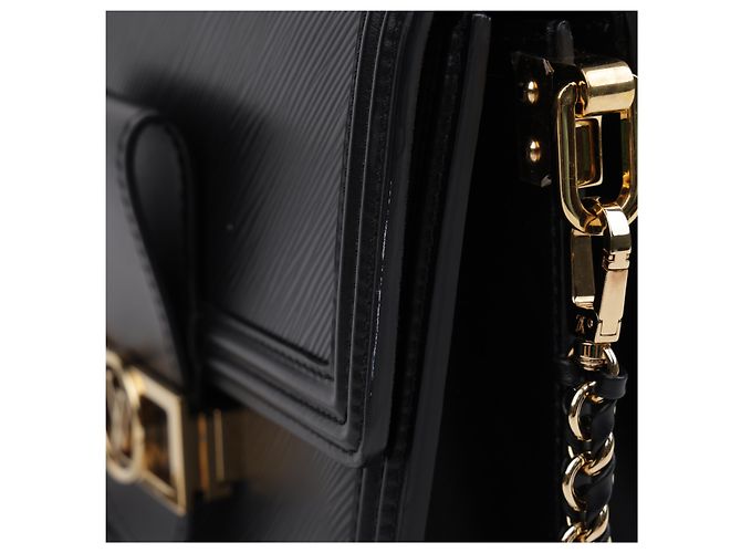 Louis Vuitton Borsa a tracolla Dauphine MM in pelle Epi Nera - vista 7