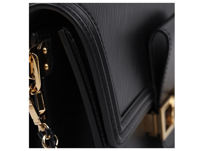 Louis Vuitton Borsa a tracolla Dauphine MM in pelle Epi Nera - vista 9