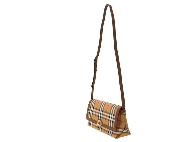 Burberry Borsa a tracolla in cotone Check - vista 2